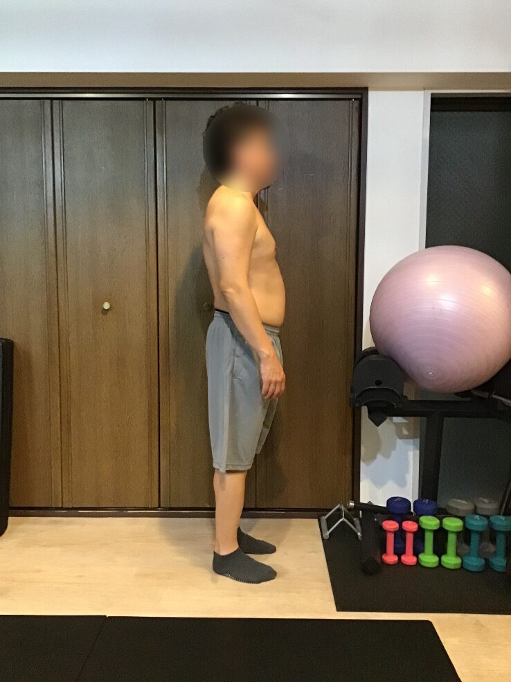 週1回でも姿勢と体重に変化 BEFORE