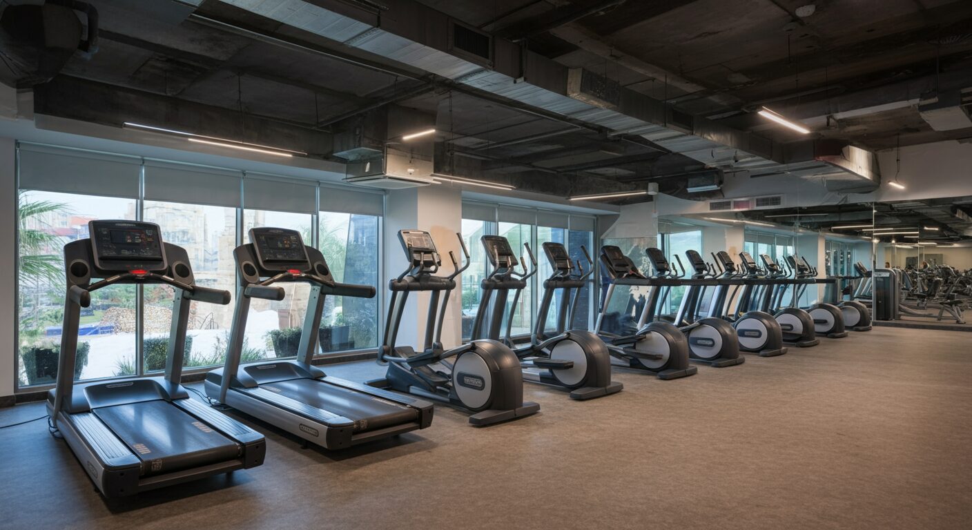 充実した設備のフィットネスクラブ